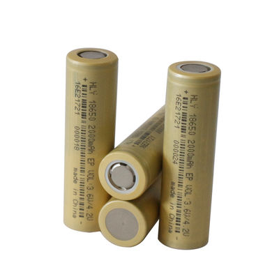 Litio brillante cilíndrico Ion Battery Cells de la linterna del poder móvil 18650 2000mAh