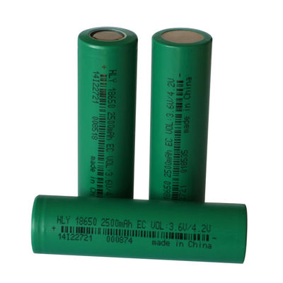 2500mAh 3.6V modificó la célula recargable del poder para requisitos particulares de la batería solar 18650
