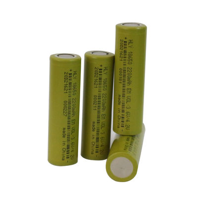 Célula de batería larga de la vida de ciclo 18650, 3,6 batería de litio de voltio 2200mah