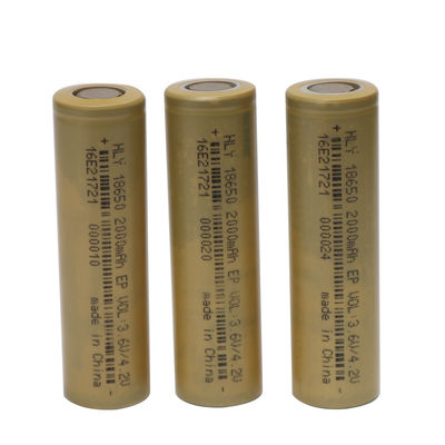 Célula de batería de los ciclos 2000mah 18650 del litio 500 de la alta tasa 3,6 V para las herramientas eléctricas