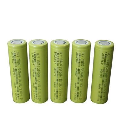 UN38.3 litio cilíndrico Ion Battery 2200mah 18650 de la batería 3.6V de la célula de la alta tasa 18650