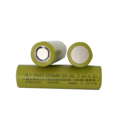 Célula de batería recargable ligera de la ión de litio 2200mah 18650 UN38.3 HLY