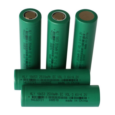 Densidad de alta energía recargable 3,6 de la batería reciclable de voltio 2500mah 18650