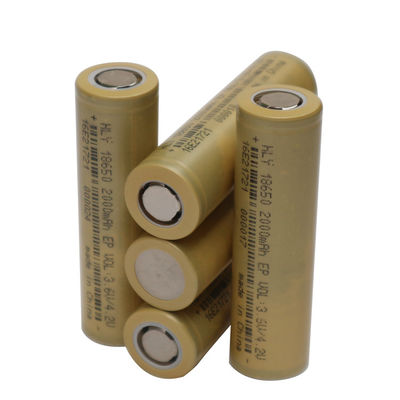 18650 pilas de batería solares recargables de 3,6 voltios 2000mAh para la electrónica casera/Ebike