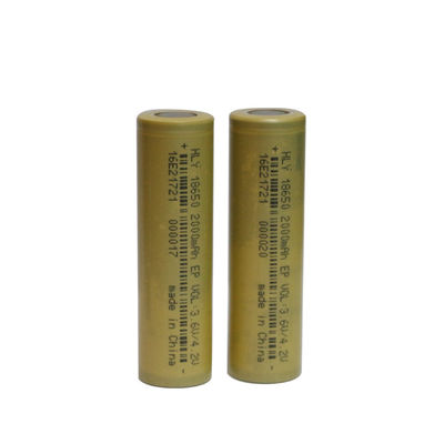 3.6V 2000mAh 18650 Li Ion Rechargeable Solar Battery Cell para los productos electrónicos de consumo