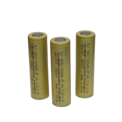 3.6V 2000mAh 18650 Li Ion Rechargeable Solar Battery Cell para los productos electrónicos de consumo