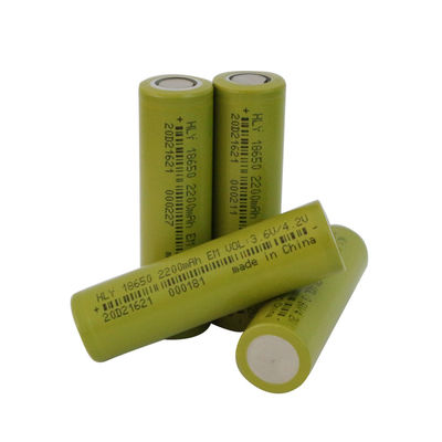 500 completa un ciclo 18650 alta tasa recargable de la célula de la batería de litio 2200mah 3,7 V
