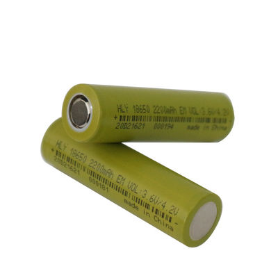 alto litio cilíndrico Ion Rechargeable Battery Cell 2200mah 18650 de la seguridad 3.6V